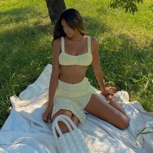 princess polly yellow skirt set